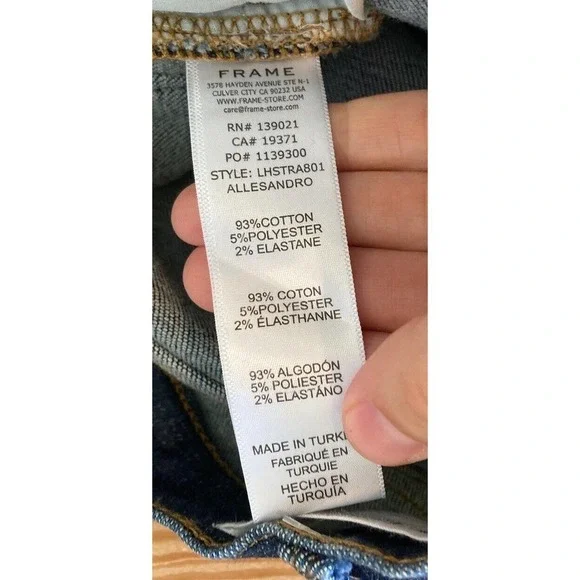 Frame Le High Straight Jeans Size 24 Women’s Blue - Picture 5 of 10
